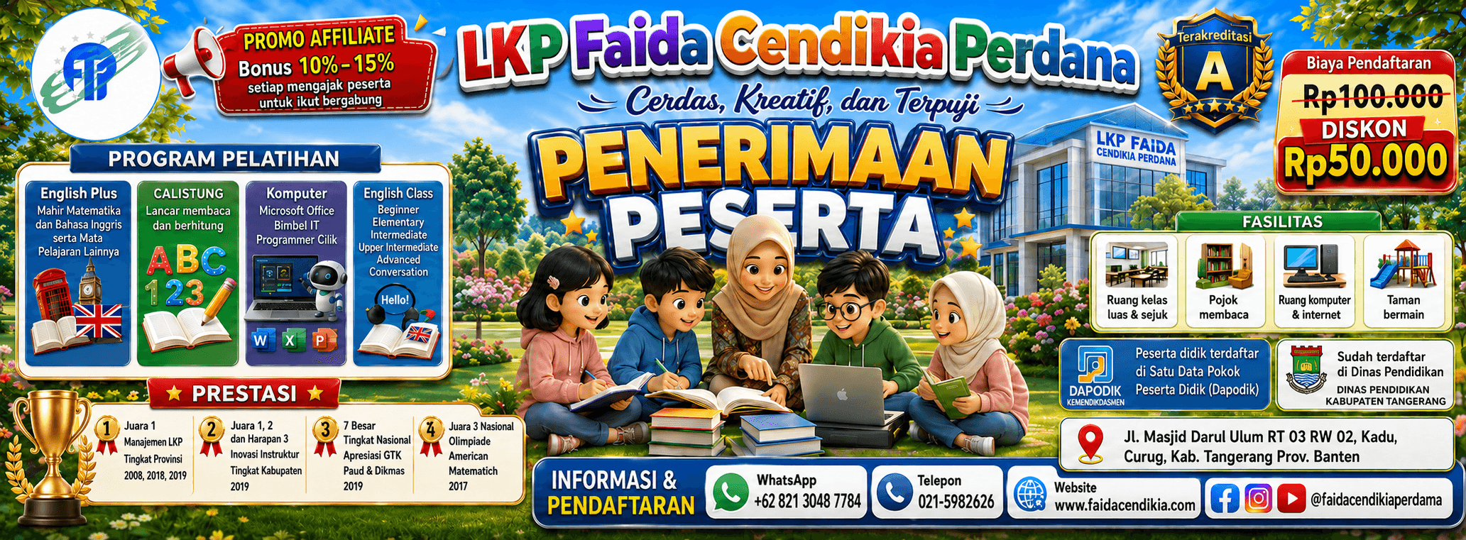 Informasi penerimaan peserta LKP Faida Cendikia Perdana